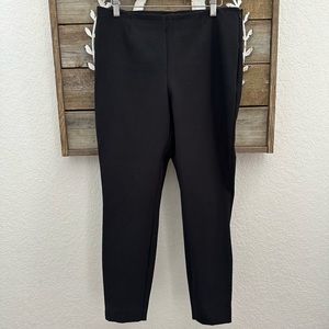 WHBM black the skinny ankle black side zip work pants ladies 12